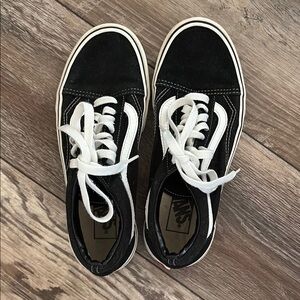Vans Black and White Lace-Up Shoes